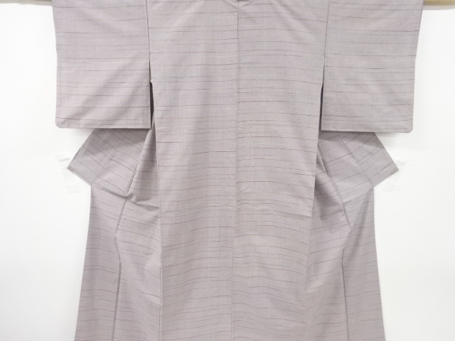 アンティーク　横段織り出し手織り紬着物